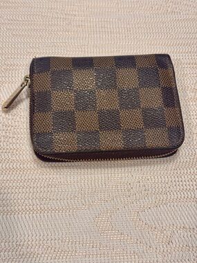 Louis Vuitton Damier Ebene  Zip Wallet in Brown